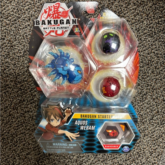 Bakugan Other - Bakugan Battle Planet starter pack - RARE Aquos Webam!